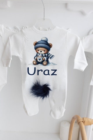 100% Pamuk 3 Parça Pon Pon Lu Patikli Tavşan Tulumu Mn175