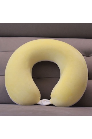 U Şeklinde Peluş Boyun Yastığı - Sarı - 30cm Um93390-3 Yurt Dışından Sarı