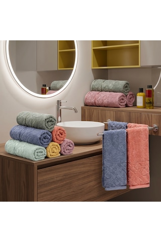 Goldroom Home Ultra Yumuşak El Yüz Havlusu 50 90 %100 Pamuklu Çok Renkli