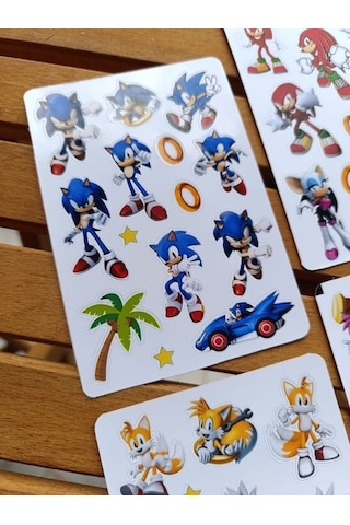 Kirpi Sonic Sticker Etiket Seti 4 Sayfa A6 Boy