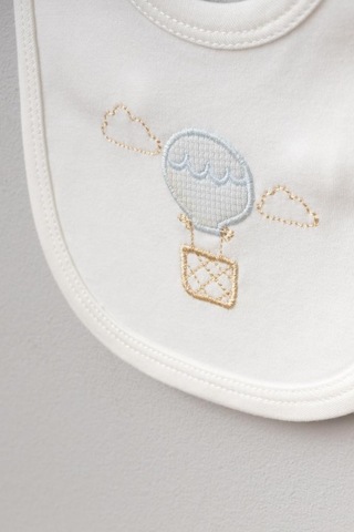 Bebitof %100 Pamuk Balonlu Tavşan Desenli 5 Parça Yenidoğan Hastane Çıkışı Zıbın Seti Bbtf.mv.20119.01 Mavi