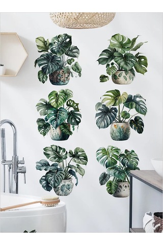 Brightnest Duvar İçin İç Mekan Monstruos Çıkartmaları 348225319 Yeşil