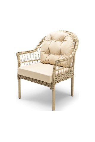 Zen Çay Seti Bahçe Ve Balkon Mobilyası Takımı 1+1+1+1+masa Krem