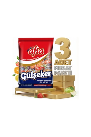 Afia Gülşeker Karışık Meyve Aromalı Şeker 3x175 Gr