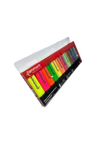 Penmark Fosforlu Kalem 12'li Asetat Karışık Renk 4 Neon +4 Pastel+4 Simli 8683181701878 Hs-505-12nps 709698 Çok Renkli