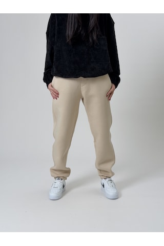 Cocopelli Şardonlu Bej Kadın Jogger Eşofman Coc2536