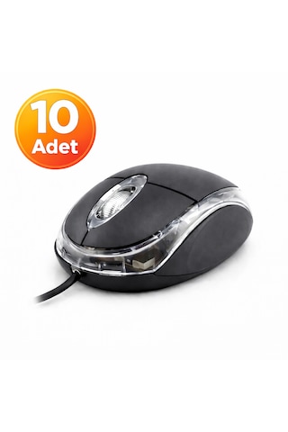 10 Adet - Koodmax Usb Optik Mouse Maus - Işıklı - Km-6809 10 Adet