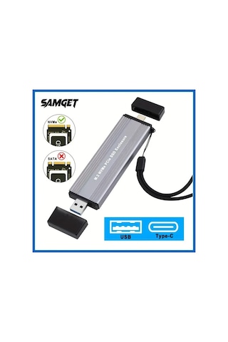 Boatshop1 2tb Nvme M2 Ssd Kılıfı Usb 31 Type C Alüminyum Kabuk Pcıe Ssd Kutusu Nvme Sata Ngff Uyumlu