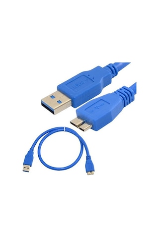 Usb 3.0 To Mikro B Usb 3.0 Harici Harddisk Kablosu 30 Cm