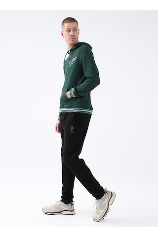 U.s. Polo Assn. Kapüşon Yaka Yeşil Erkek Sweatshirt Cıbut Yeşil
