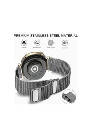 Huawei Watch Gt 5 Pro 42mm/ Gt 5 41mm/gt 4 41mm 18mm Uyumlu Kordon Çift Mıknatıslı Milano Loop Metal Kordon