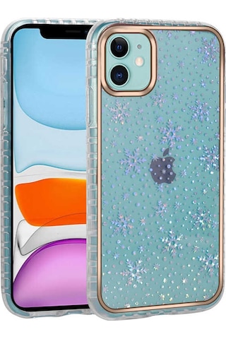 Ardemix Apple Uyumlu iPhone 11 Desenli Parlayan Transparan Avva Kılıf-no13 No13