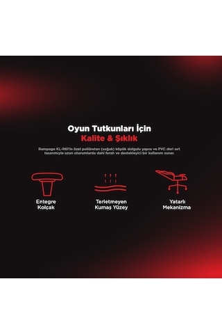 Rampage Kl-R61 Styles Serisi Oyuncu Koltuğu