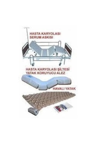 Medikaltec Sünger Tuvaletli Deri Kılıflı 2 Parça Hasta Yatağı Süngeri