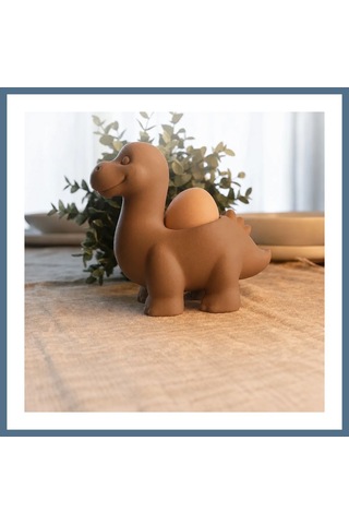 Buradabulabilirsin 3d Baskı Dinozor Yumurtalık - Sevimli Eggosaurus Yumurta Tutucu-kahverengi Bbz
