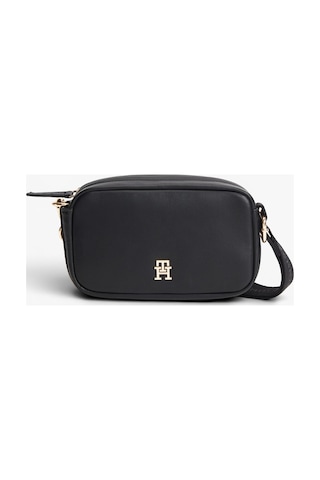 Tommy Hilfiger Th Logotape Camera Bag Kadın Siyah Çanta - Aw0aw18741