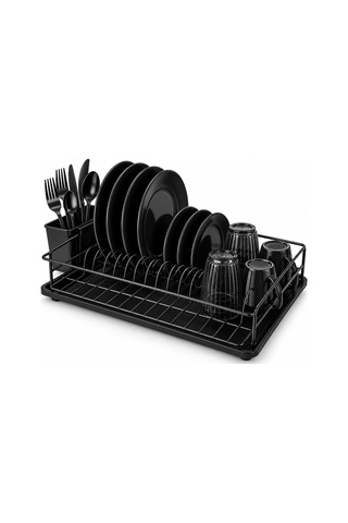 Krt Metal Tabaklık Tek Katlı Siyah Bulaşıklık