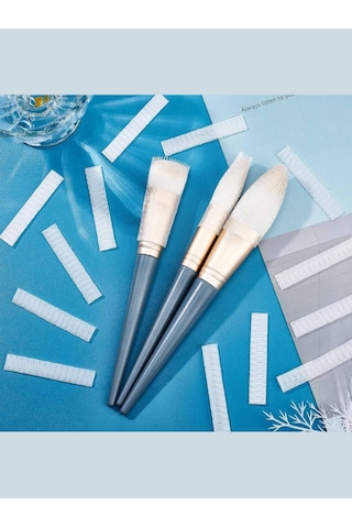 Mucit Home Makyaj Fırçası Koruyucu Far Allık Kontür Eyeliner Fırça Malzemeleri Ürünleri Koruyucu File Kapak Örgü Kılıf Set 20li