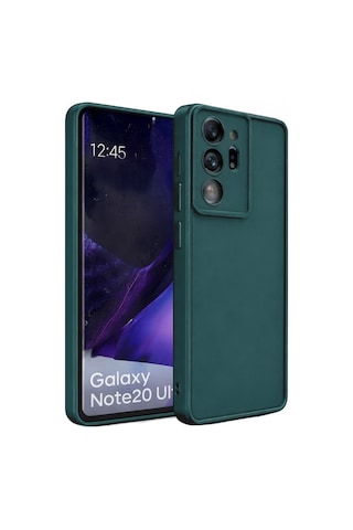 Samsung Galaxy  Note 20 Ultra Uyumlu Kamera Çıkıntılı Mat Silikon Telefon Kılıfı Resimdeki