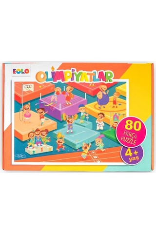 +4 Yaş Olimpiyatlar 80 Parça Puzzle (Eolo)