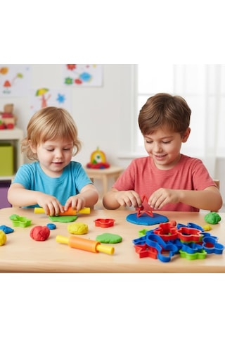 Heroes Oyun Hamuru Şekilli Kalıplar Seti - 9 Lu + Mini Merdane