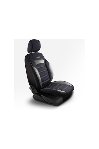 Panda Special Serisi Jakar Kumaş Oto Koltuk Kılıfı - Siyah - Gri