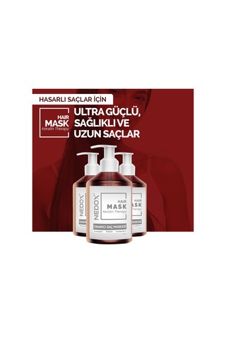 Nedox Manolya Kokulu Yoğun Parlaklık Kolay Tarama Saç Bakım Maskesi 400 ML
