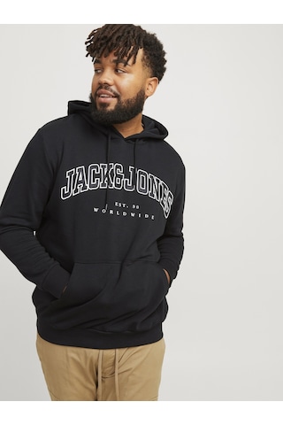 Jack & Jones Jack Jones 3xl 4xl 5xl 6xl Erkek Büyük Beden Sweatshirt 12258867 Siyah