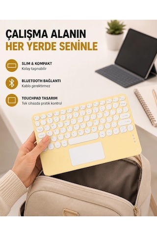 Mey Najmaddin Kablosuz Bluetooth Klavye Slim Taşınabilir Tasarım Najmaddin 29288954
