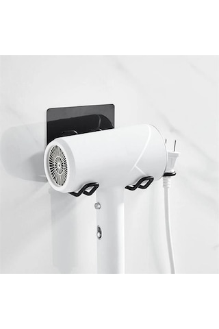 Fön Makine Askısı Siyah Yapışkanlı Fön Makine Tutucu Bx40 Renkli