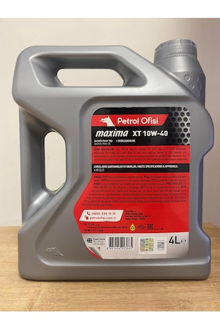 Petrol Ofisi Xt 10W-40 Sentetik Motor Yağı 4 L