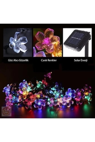 Ers Solar 30 Ledli Çiçekli Rgb Güneş Enerjisi