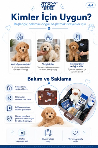 Showtech Premium Lüx Puppy Pack Yavru Köpek Bakımı İçin Başlangıç Seti