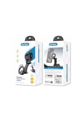 Vantuzlu Magnetik Araç İçi Telefon Tutucu Go Des Gd-hd205 Kaydırılabilir Dizayn Siyah