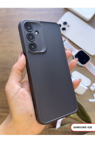 Samsung Galaxy S25 Uyumlu Kamera Korumalı Darbeye Dayanıklı Renk Atmayan Keep Silikon Kılıf Siyah