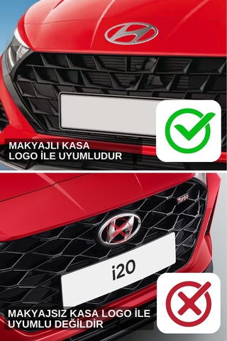 Hyundai İ20 Amblem Kaplama Sticker Set - Mat Karbon Siyah
