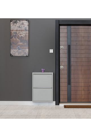 Kaser Metal 2 Li Metal Ayakkabılık Gri