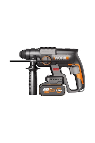 Worx WX381 20V 4.0Ah 2J Li-ion Tek Akülü Şarjlı Sds-Plus Pnömatik Kırıcı/Delici + 3 Parça Delme Ucu