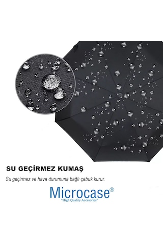 Microcase Unisex Rüzgarda Kırılmayan Su Geçirmez Şemsiye 8 Telli Al4662