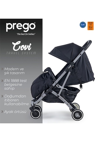 Covi Katlanabilen Kabin Boy Bebek Arabası 2024 Gri