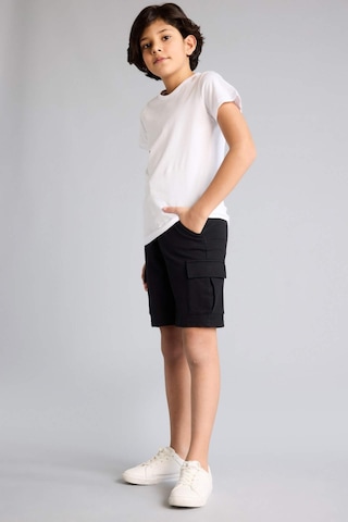 Defacto Regular Fıt Sweatshirt Kumaşı Şort Erkek Çocuk B5868a826smbk27 Siyah-bk27
