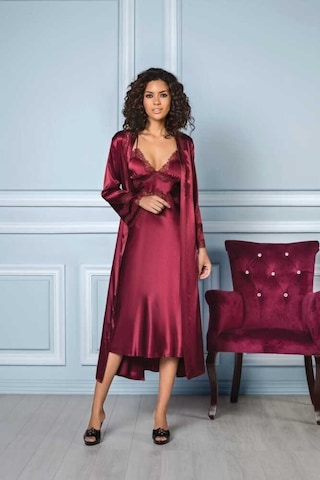 Pierre Cardin Bordo Altılı Çeyiz Gecelik Sabahlık Set 6960 Bordo