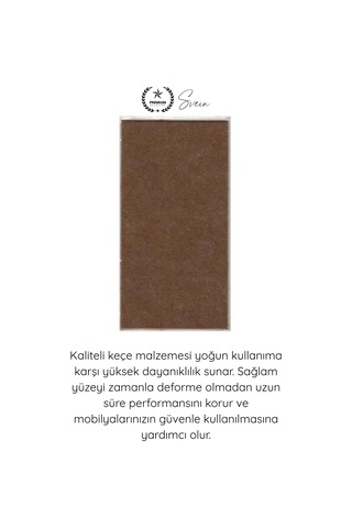 Keçe Yapışkanlı Dikdörtgen Keçe 12x24 Cm Kahve Mobilya Altı Zemin Koruyucu Çizik Önleyici Kesilebil Kahverengi