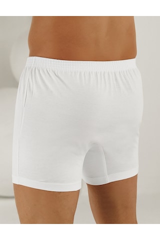 6 Lı Paket Şahinler Penye Pamuk Erkek Boxer Beyaz Me010 Beyaz