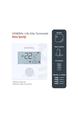 General Mitra Ht26s Rf Kablosuz Oda Termostatı