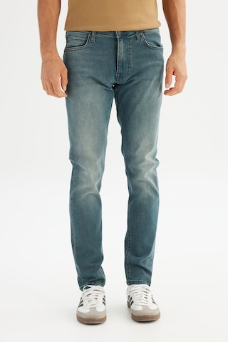 Lee Pamuklu Slim Fit Dar Kesim Cepli Esnek Jean Denim Kot Pantolon Gri