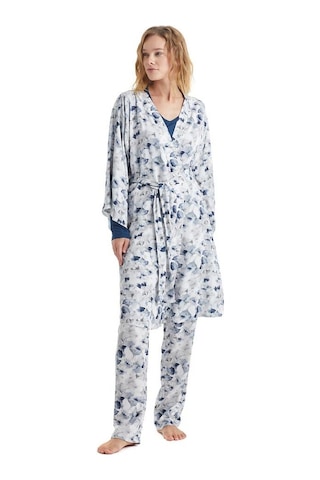 Blackspade Kadın Uzun Kol V Yaka Lacivert Pijama & Sabahlık Takım 51224-51227 001