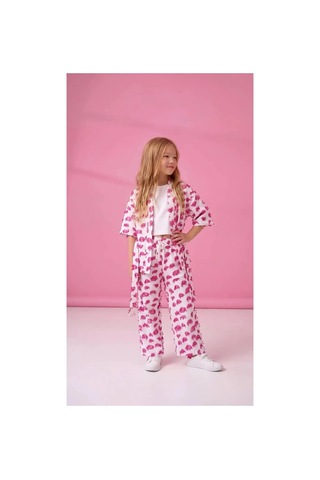 Poala Kids Pembe Kimono Takım
