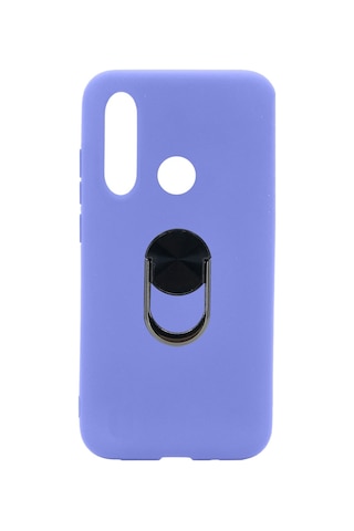 Nettech Huawei Y6p Uyumlu Leather Ring Nano Arka Koruma Kılıf - Sarı Sarı