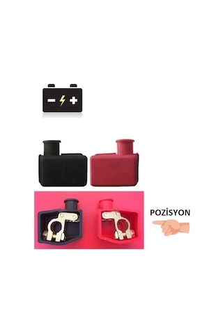 Bir Takım Akü Kutup Başı Koruma Lastiği + - Muhafaza Kapak